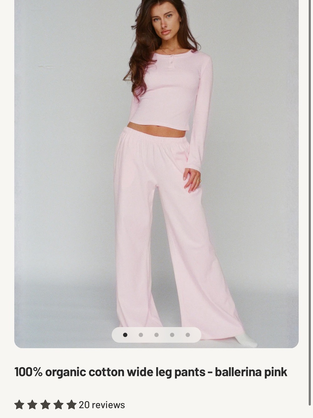 LAYERE 100% Organic Cotton Wide Leg Pajama
